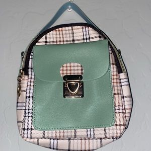 Mini Plaid Crossbody Purse ( Straps inside )